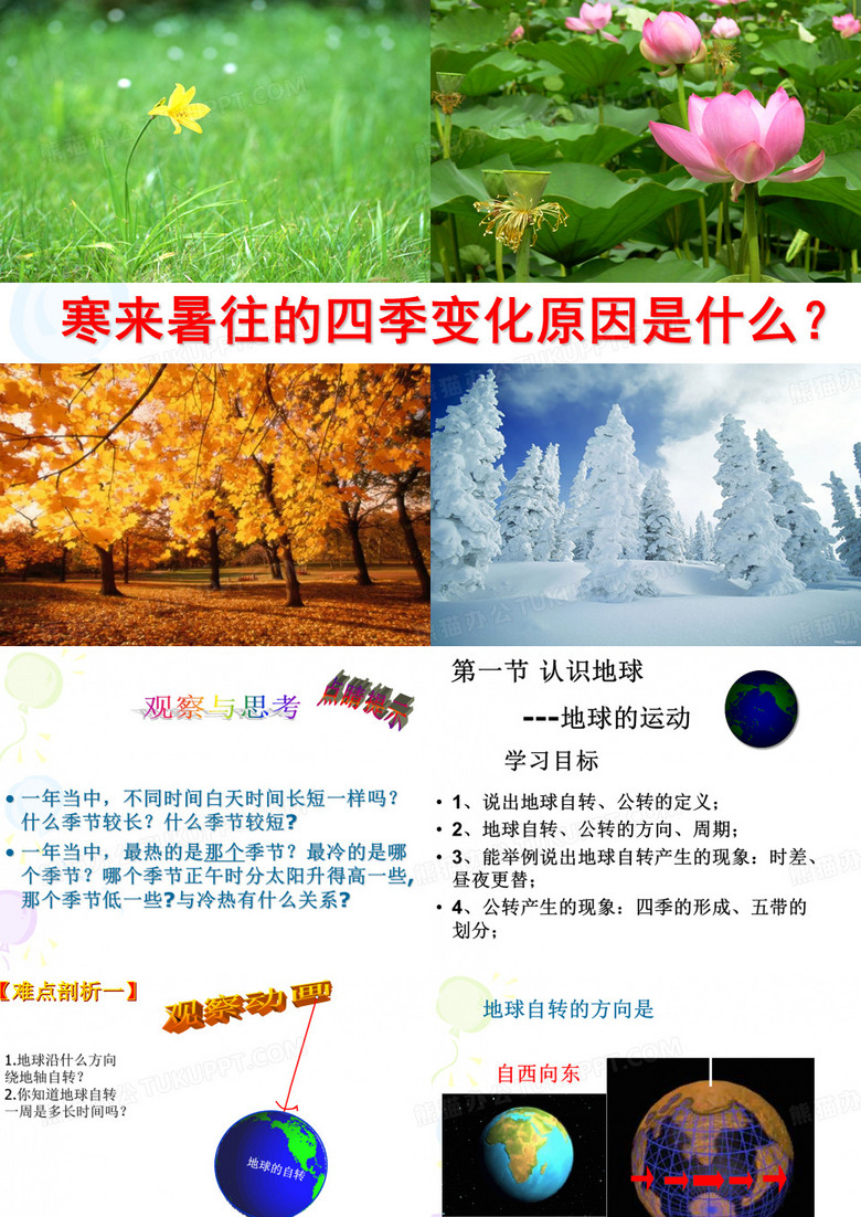 七年级地理《地球的运动》公开课