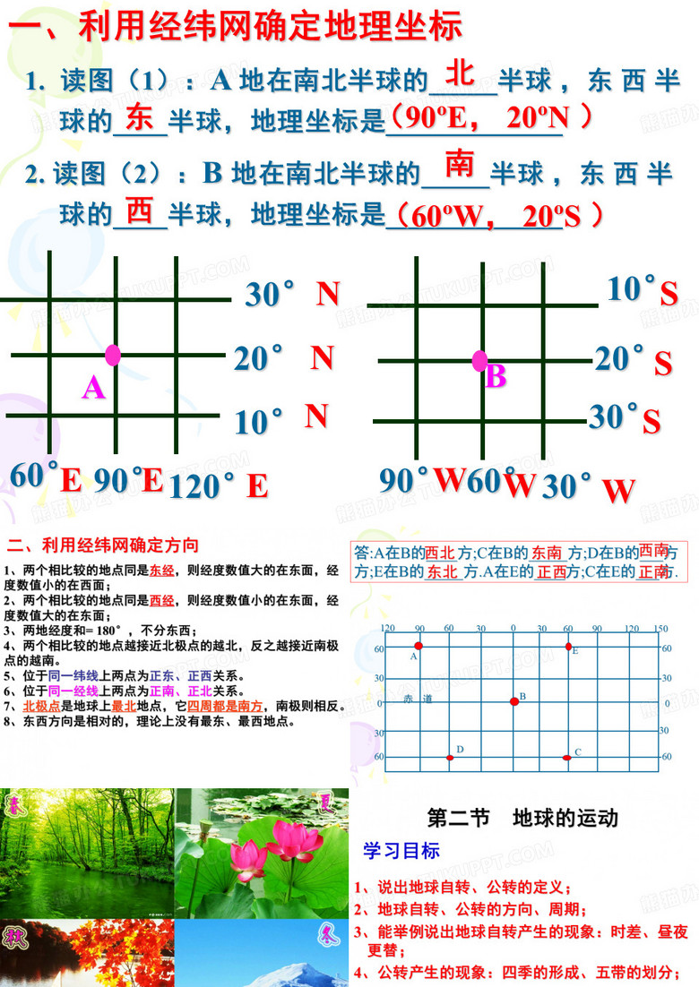 七年级地理上册《地球的运动》