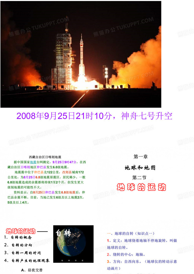七年级地理课件：地球的运动