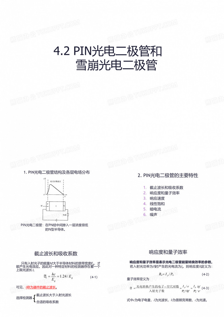 PIN光电二极管和雪崩倍增光电二极管