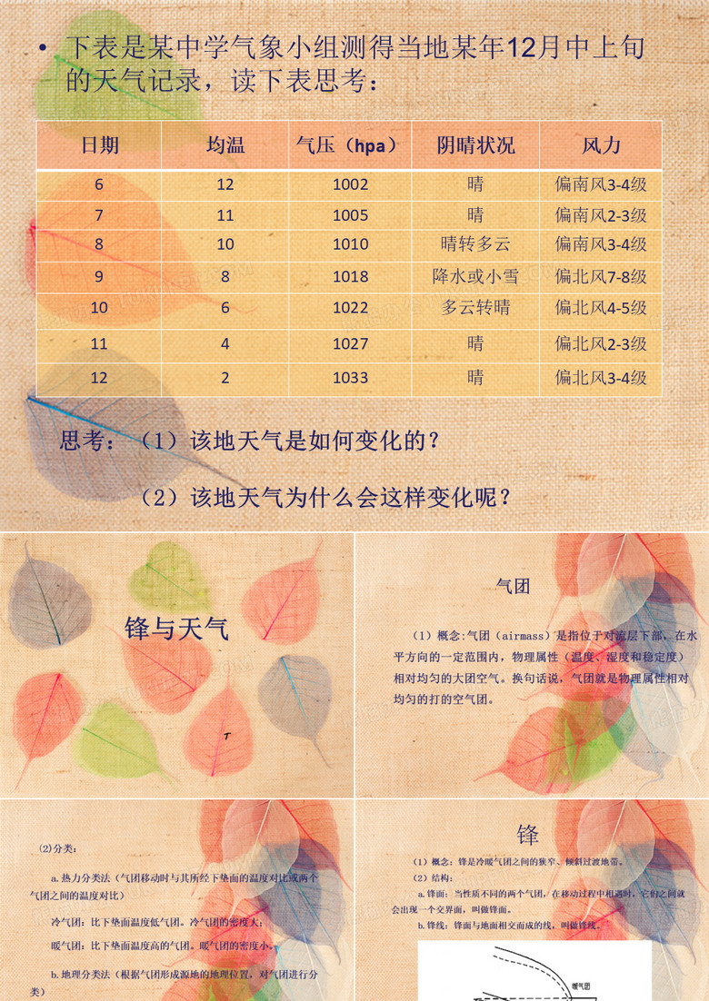 冷锋暖锋演示