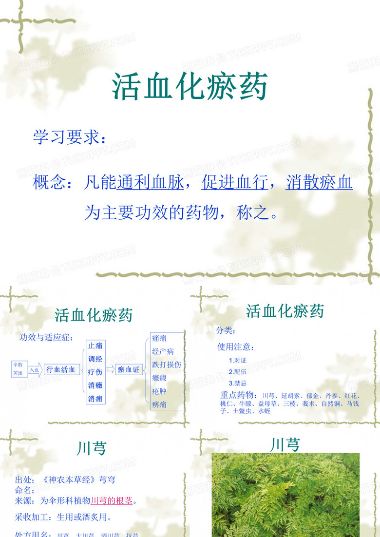 活血止痛药