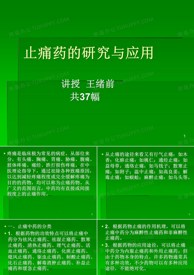 医学11止痛药前言