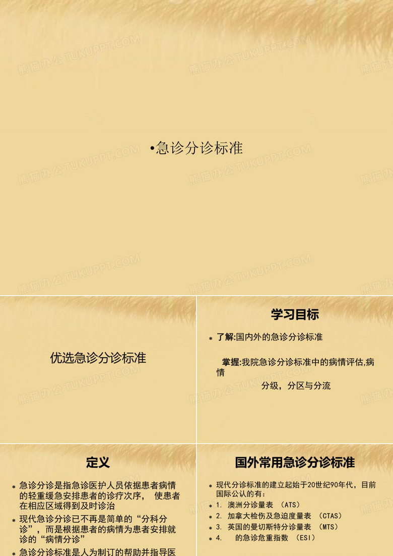 急诊分诊标准