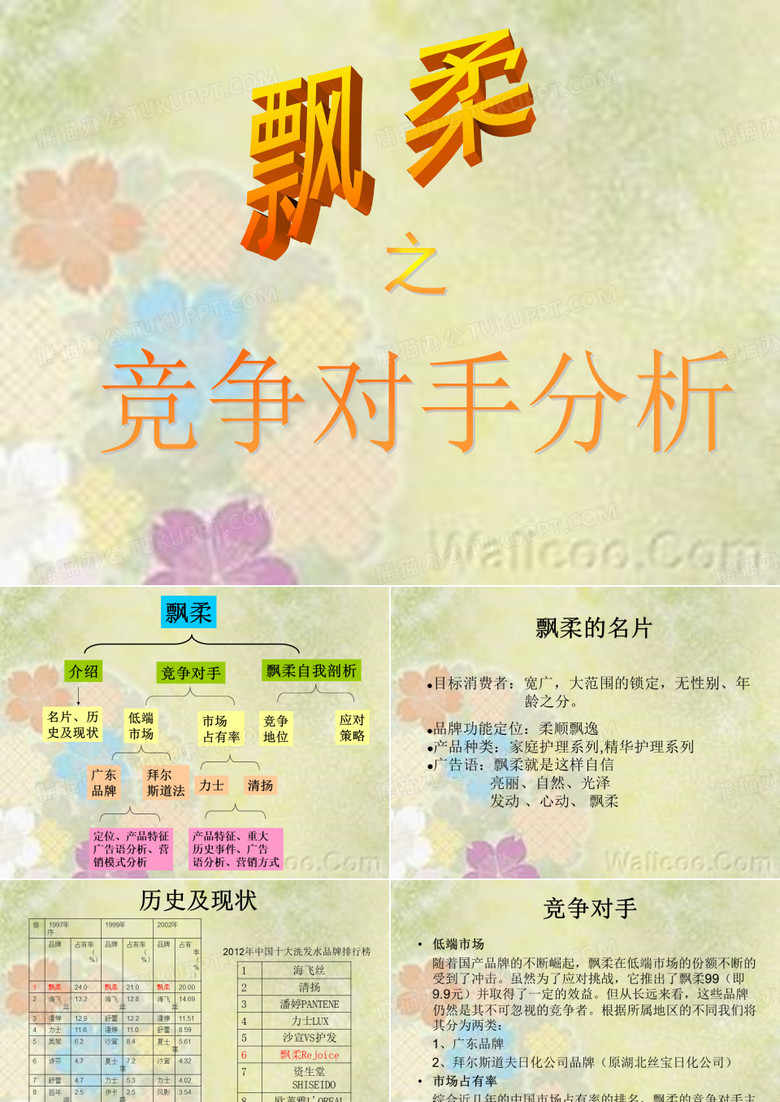 飘柔-竞争对手分析