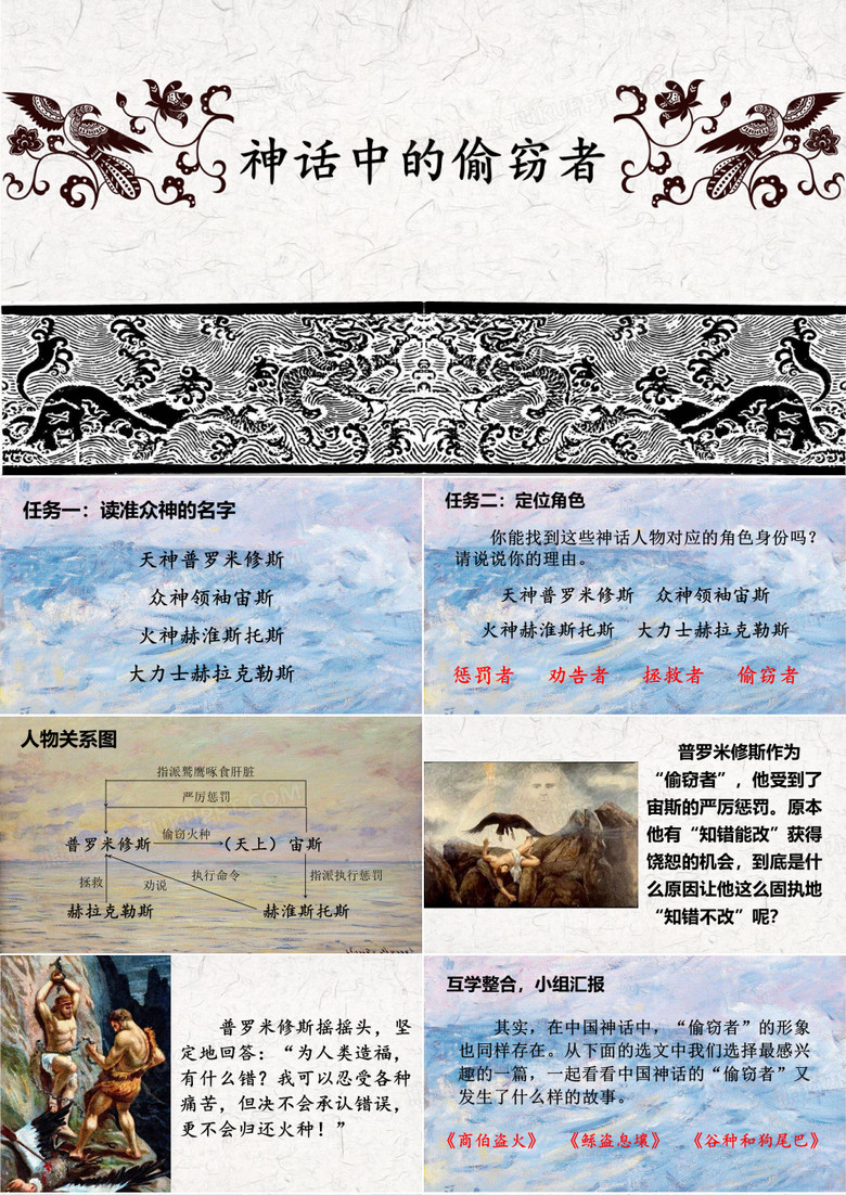 小学语文 神话中的偷窃者 优质课件