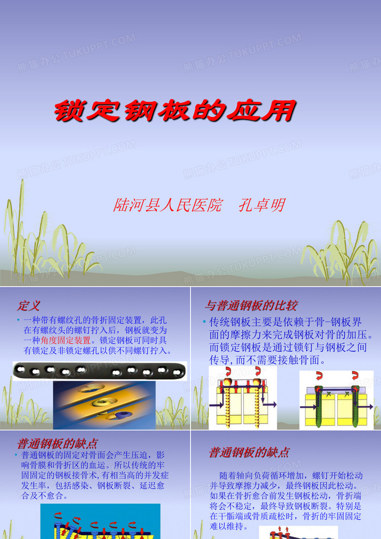 锁定钢板的应用