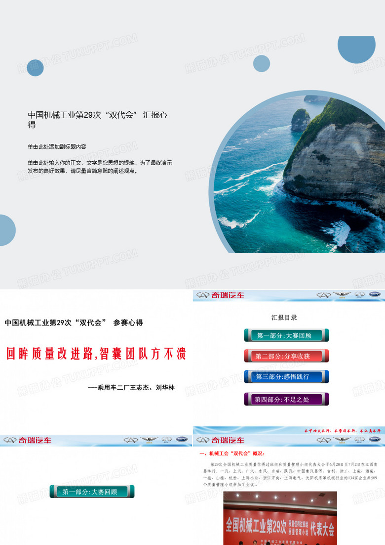 中国机械工业第29次“双代会” 汇报心得 中国机械工业第29次“双代会” 汇报心得