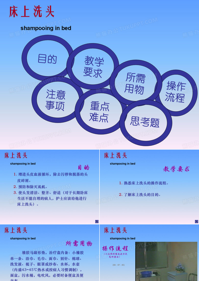 基础护理学_床上洗头