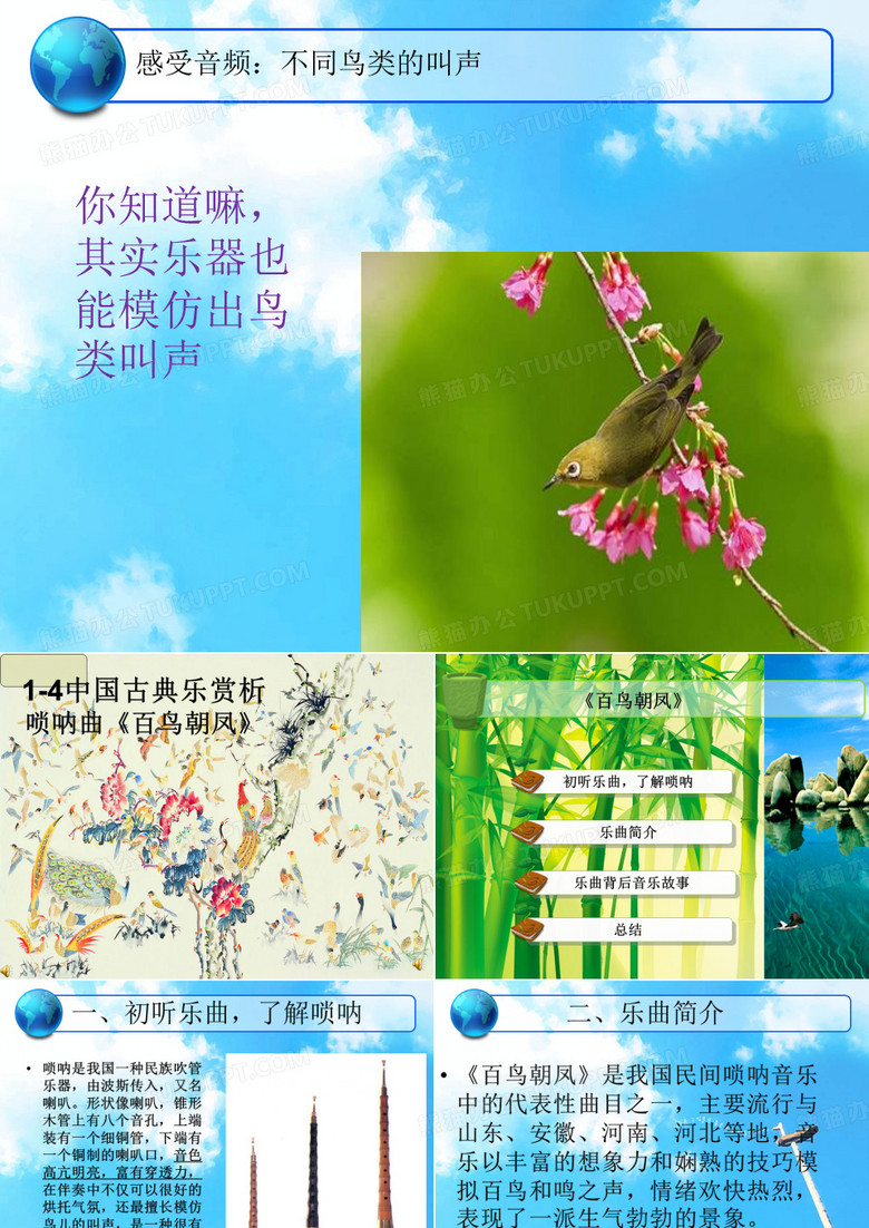 唢呐曲《百鸟朝凤》课件