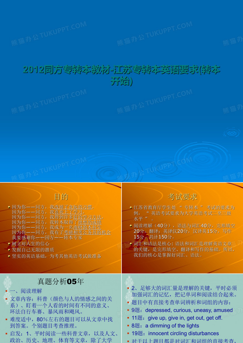 2012同方专转本教材-江苏专转本英语要求(转本开始)