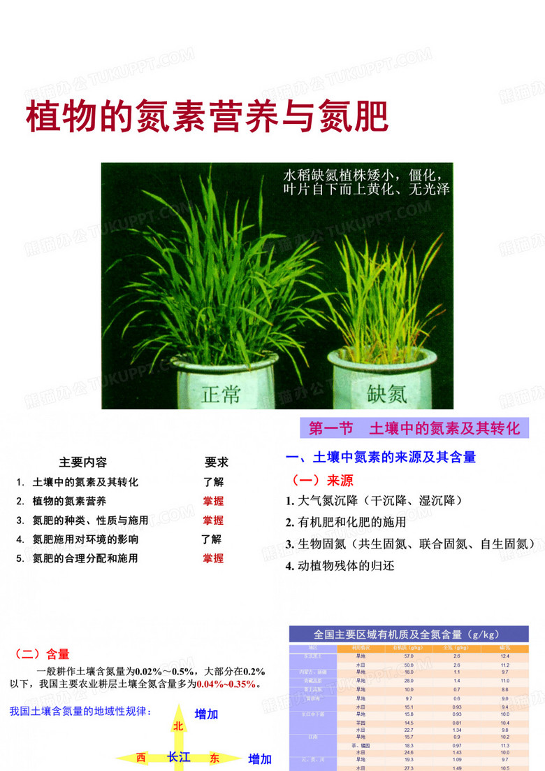 植物营养学课件：植物的氮素营养与氮肥