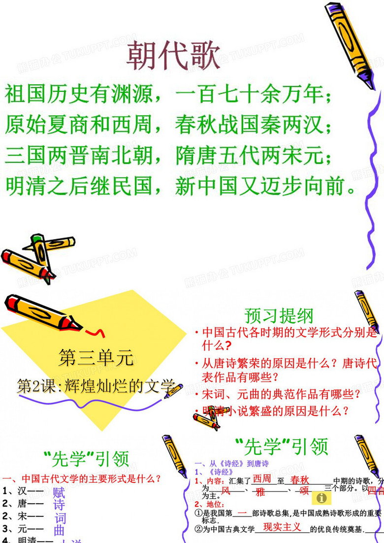 《辉煌灿烂的文学》 PPT课件