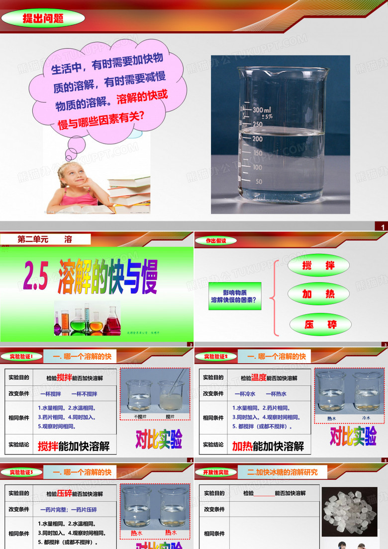 溶解的快与慢