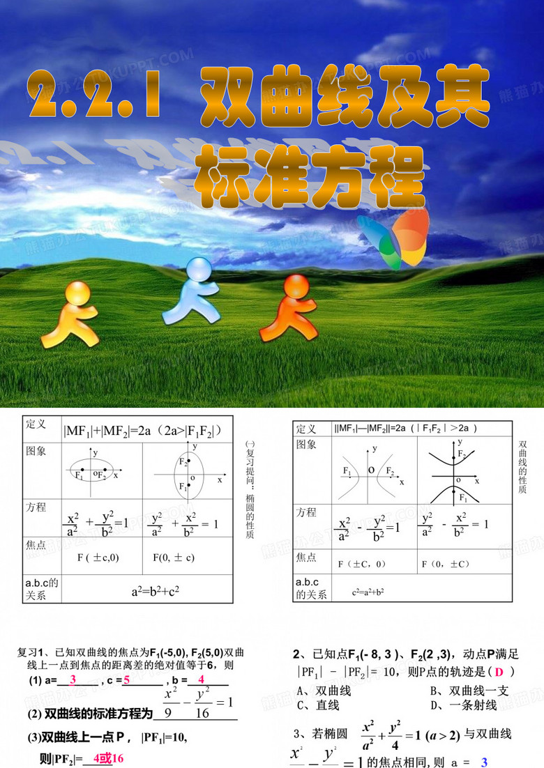 双曲线的标准方程