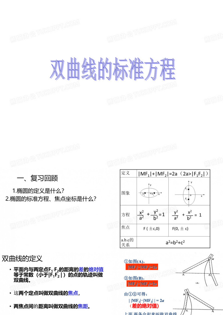 双曲线的标准方程