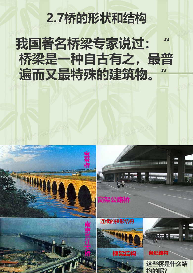 《桥的形状和结构》