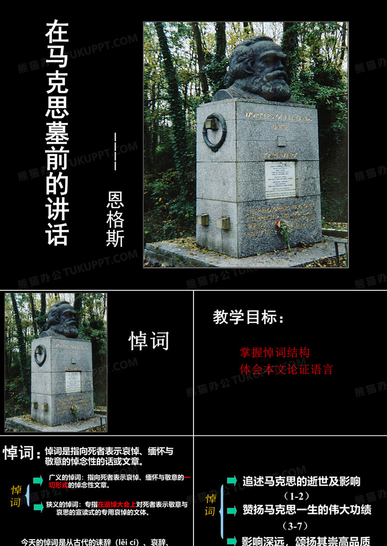在马克思墓前的讲话
