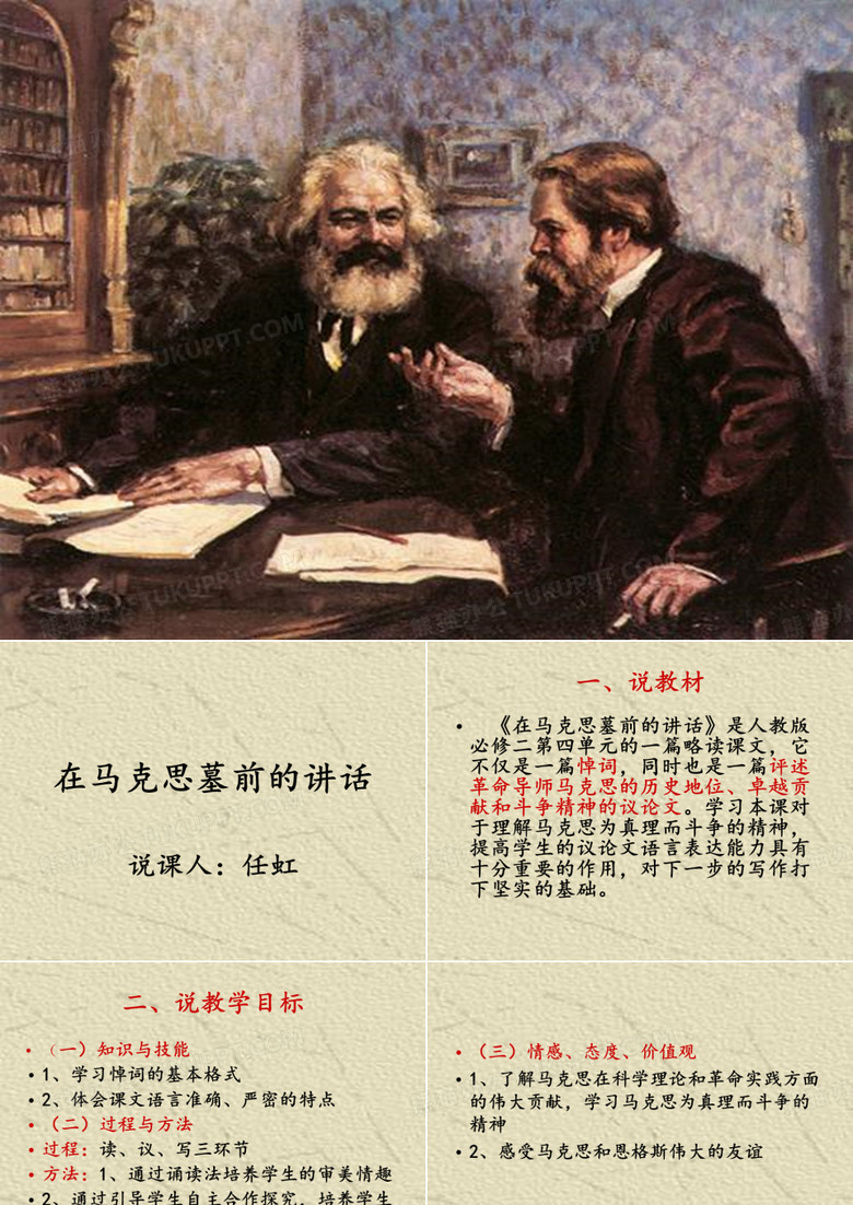 在马克思墓前的讲话
