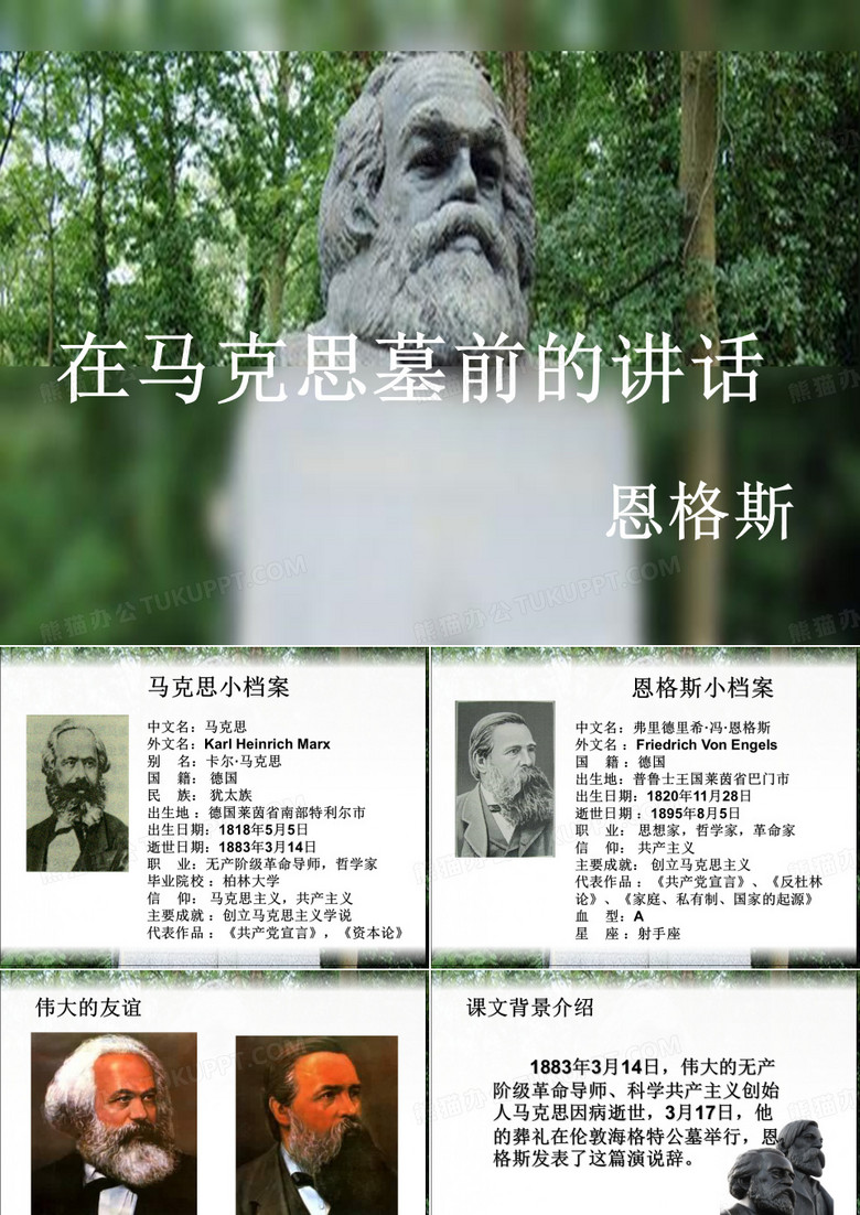 在马克思墓前的讲话