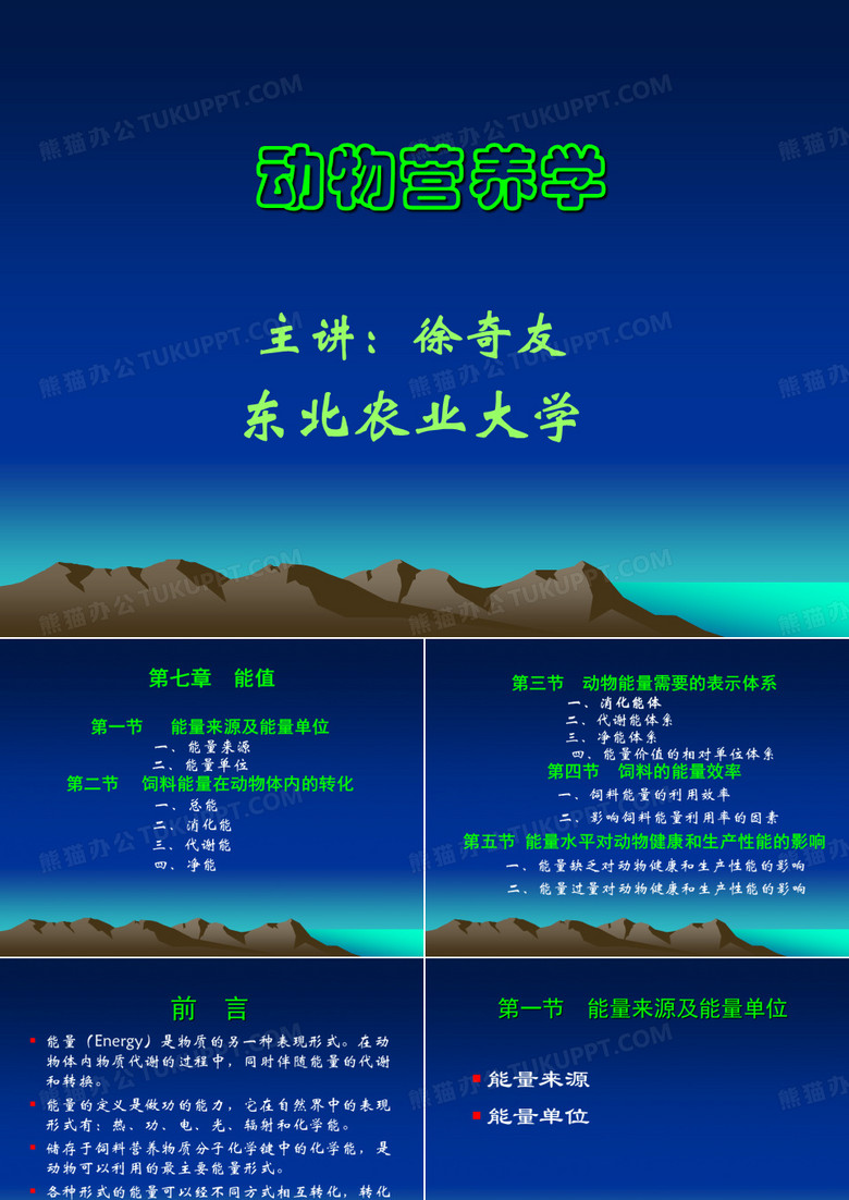 动物营养学(能量)