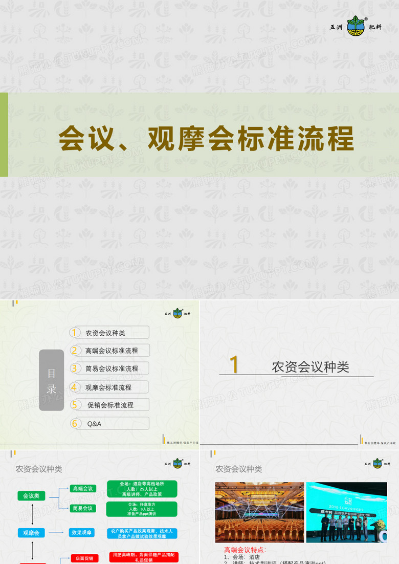 农资会议、观摩会标准流程