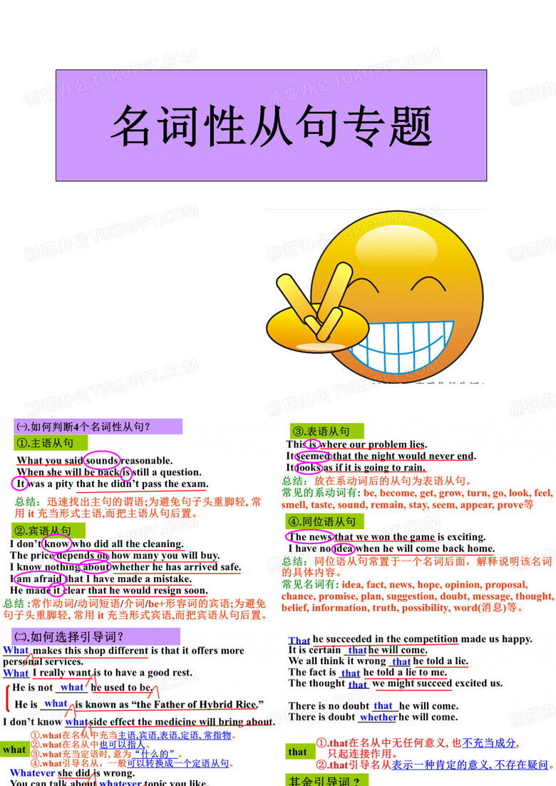 名词性从句专题讲解