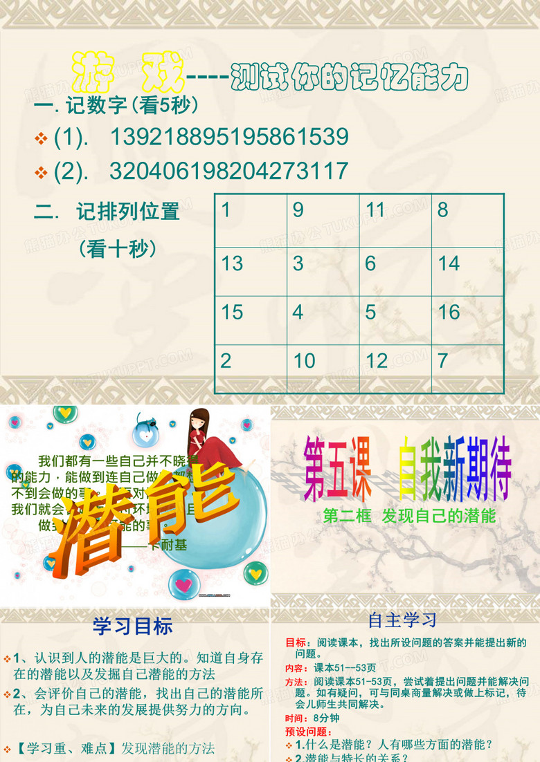 发现自己的潜能ppt