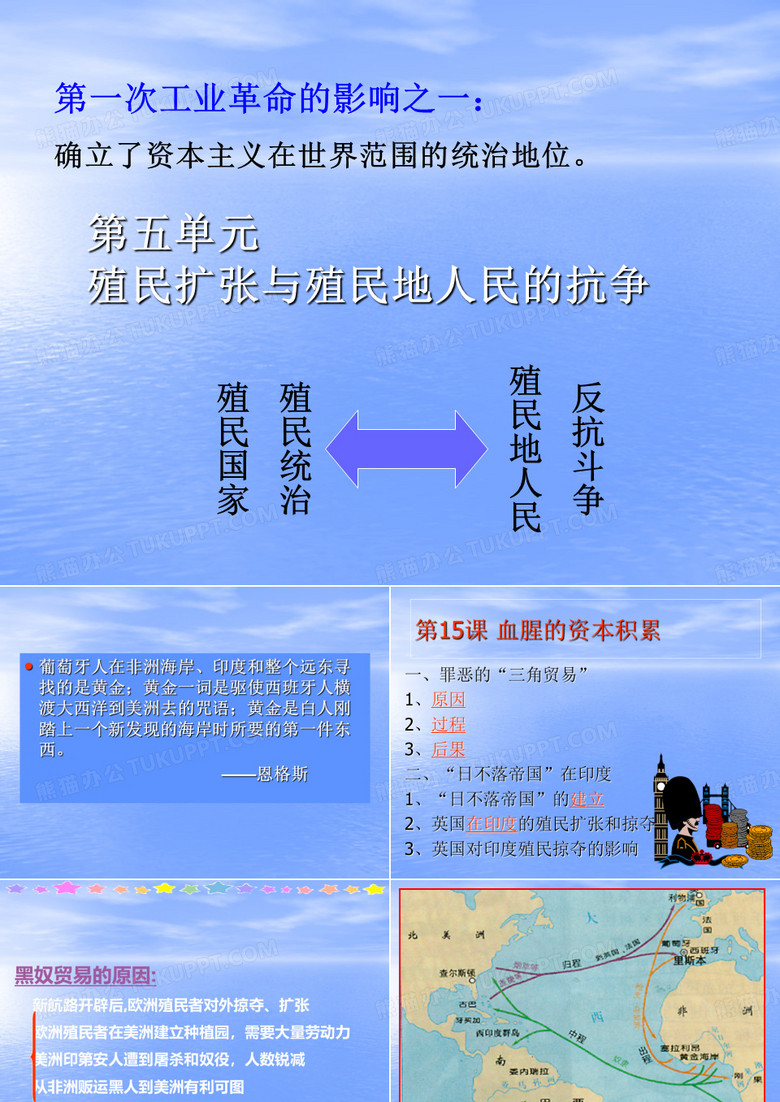 初三历史上册  罪恶的三角贸易