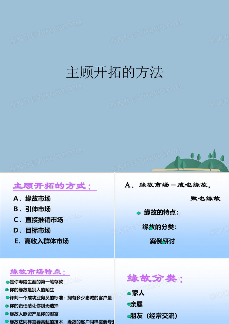 主顾开拓的方法