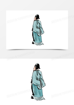 古代诗人苏轼侧面形象元素