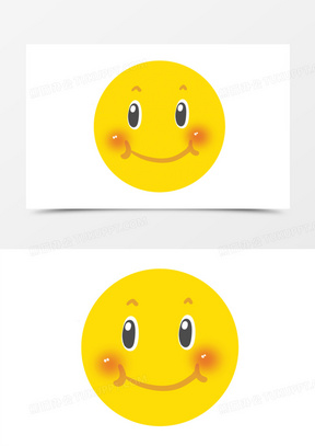 卡通手绘emoji微笑笑脸元素