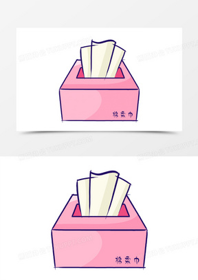 卡通简约手绘洗脸巾免抠元素