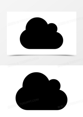 蓬松的云的剪影图标