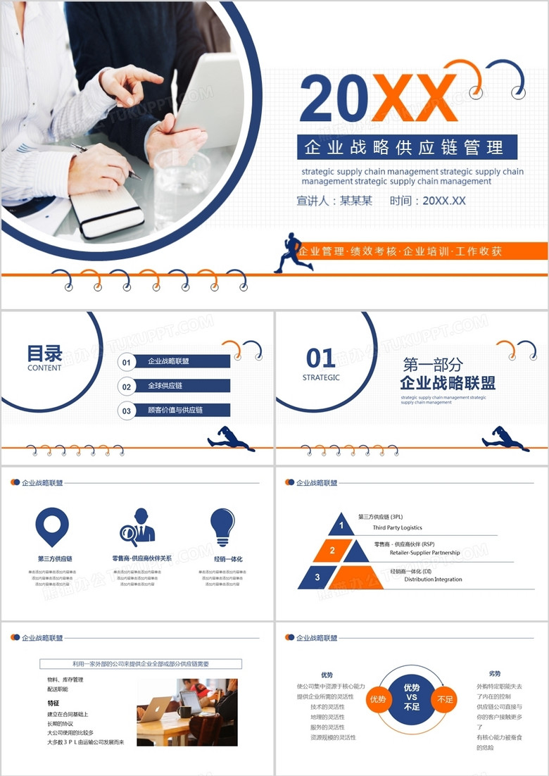 企业战略供应链管理动态PPT模板