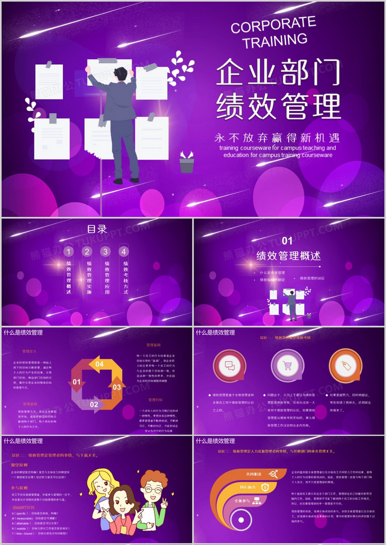 紫色大氣企業(yè)部門績效管理培訓(xùn)PPT模板 紫色大氣企業(yè)部門績效管理培訓(xùn)PPT模板