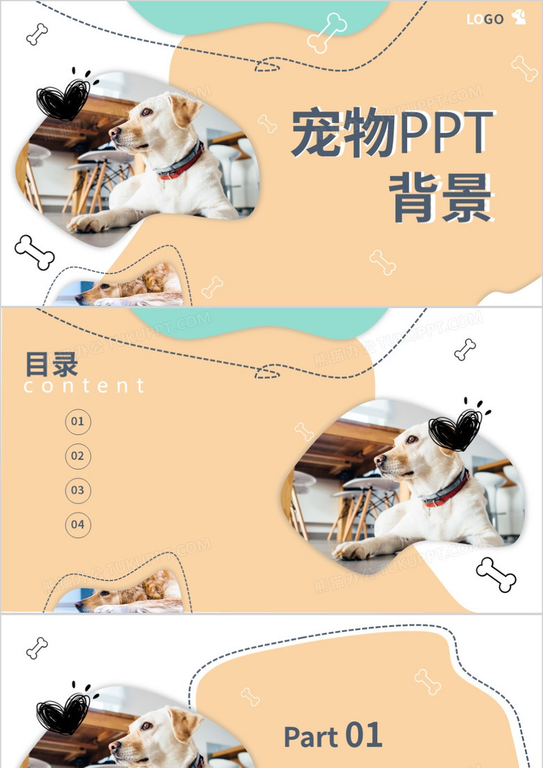 宠物行业通用PPT背景模板