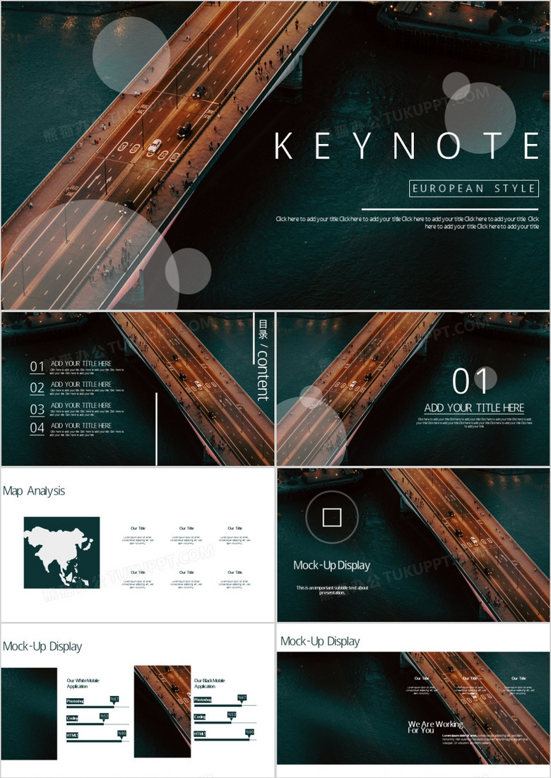 欧美杂志风演示汇报通用keynote模板