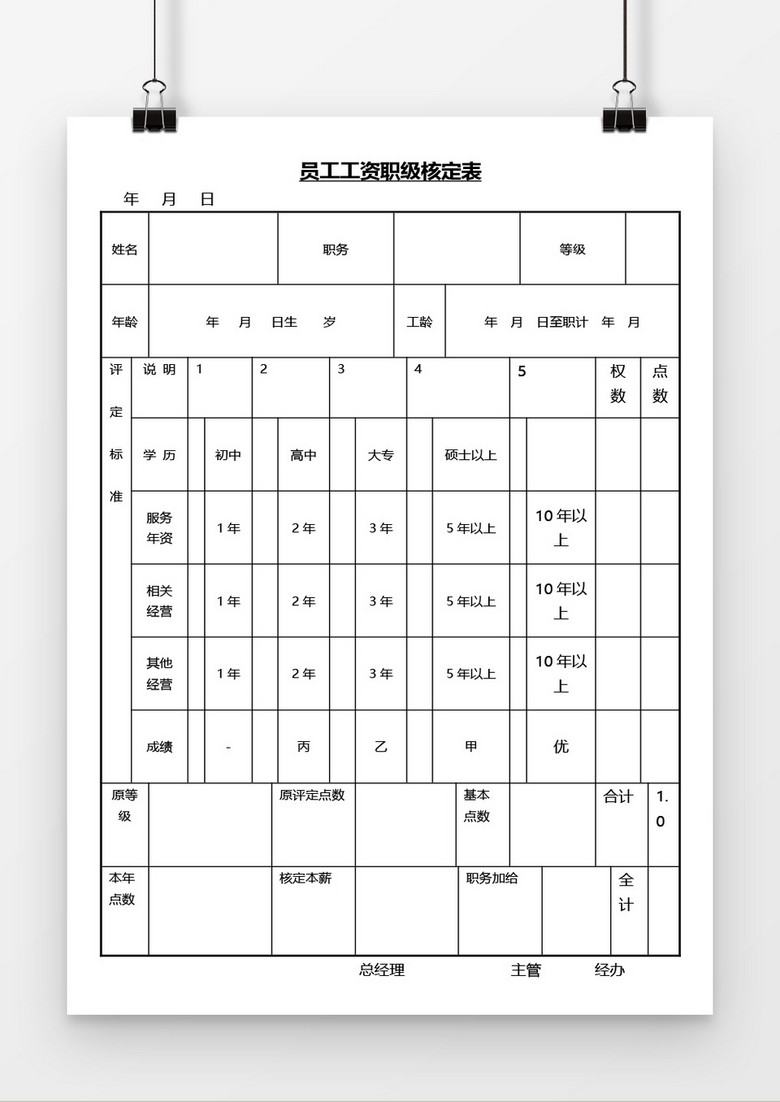 变更工资申请单word模板