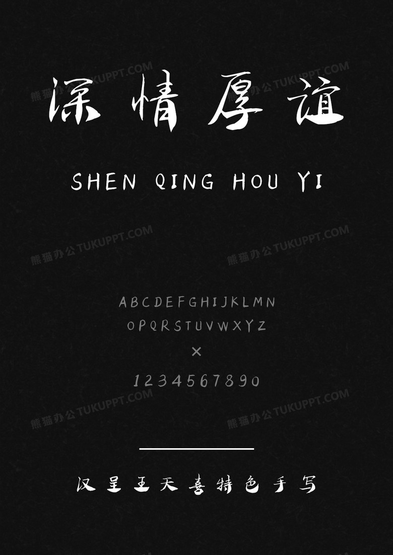 汉呈王天喜特色手写