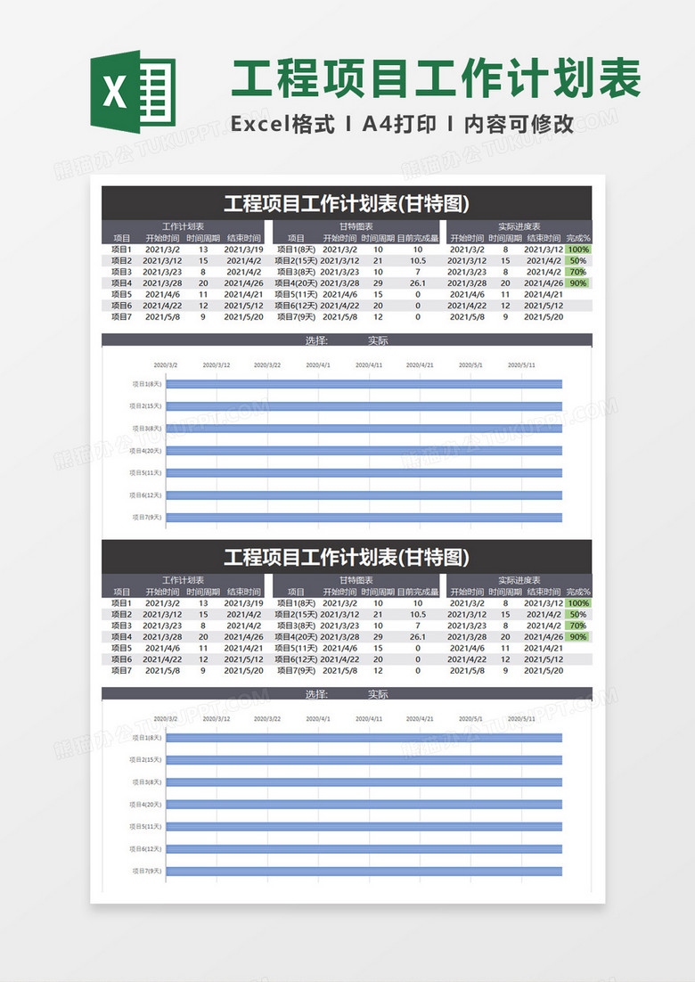 工程项目工作计划表word模板 工程项目工作计划表word模板