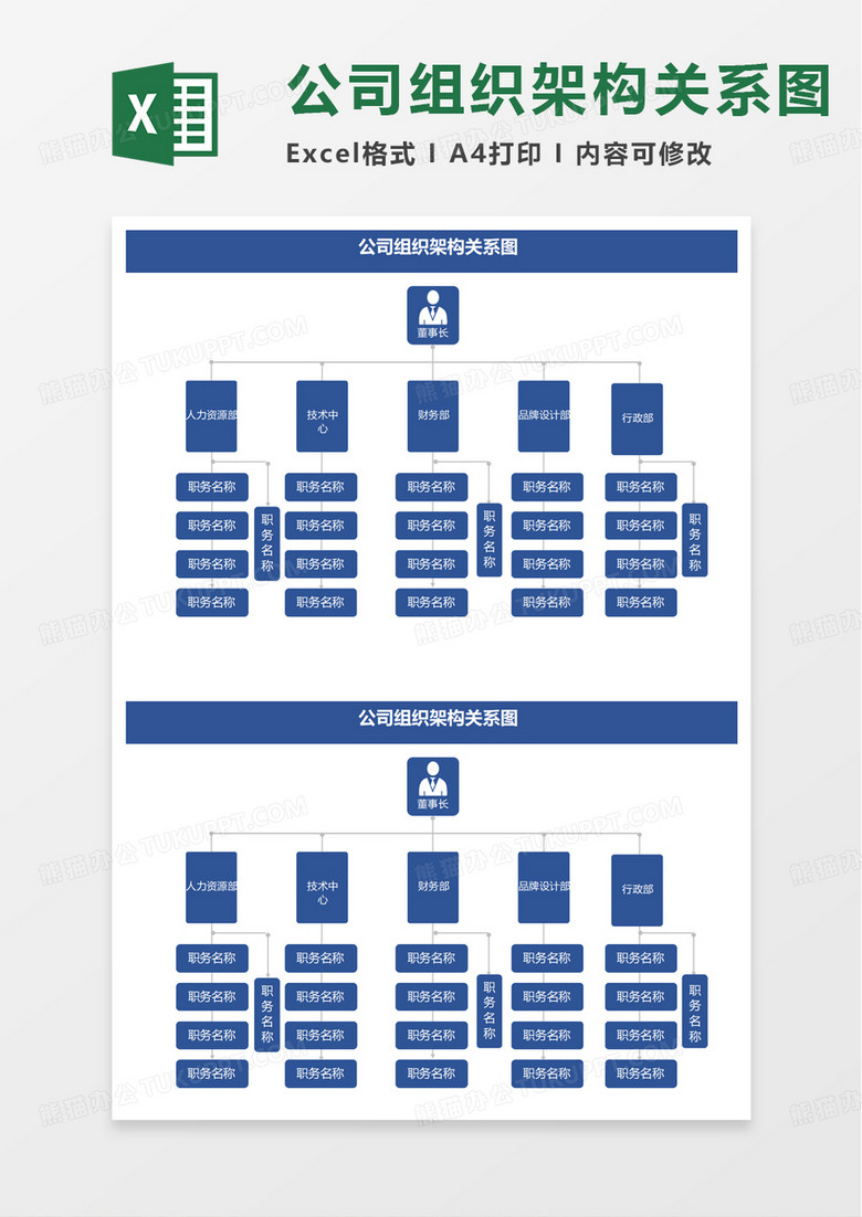 公司组织架构关系图excel模板 公司组织架构关系图excel模板