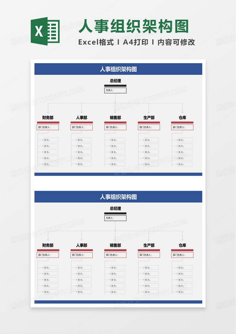 人事组织架构图excel模板 人事组织架构图excel模板