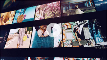 多画面照片视频墙动画展示图文片头AE模板