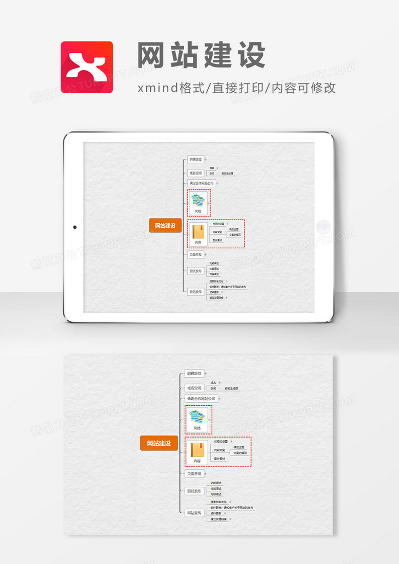 思维导图网站建设XMind模板