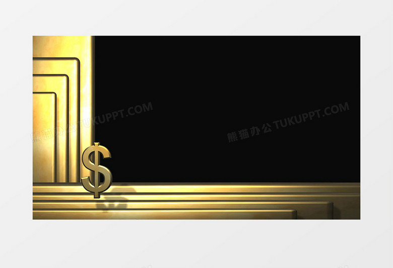 金黄色的美金符号屏保视频素材