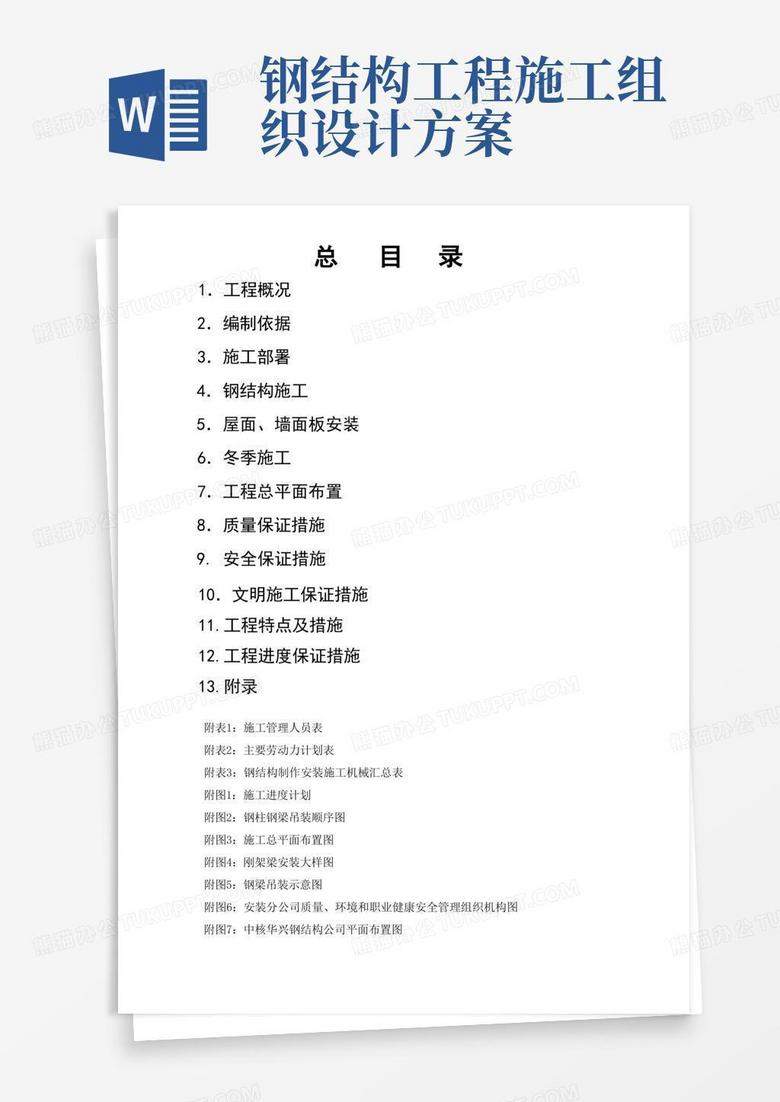 钢结构车间工程施工组织设计方案