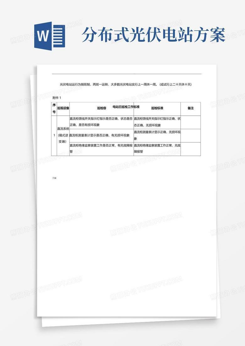 分布式光伏电站运维方案---附件