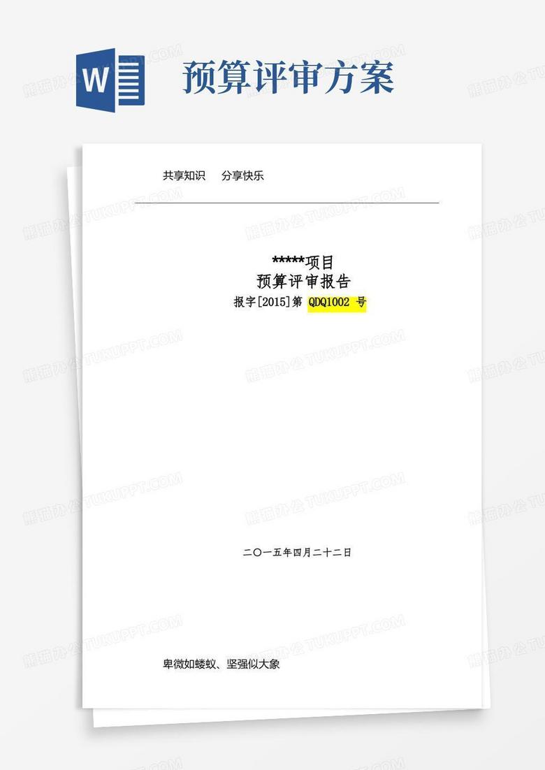 预算评审报告