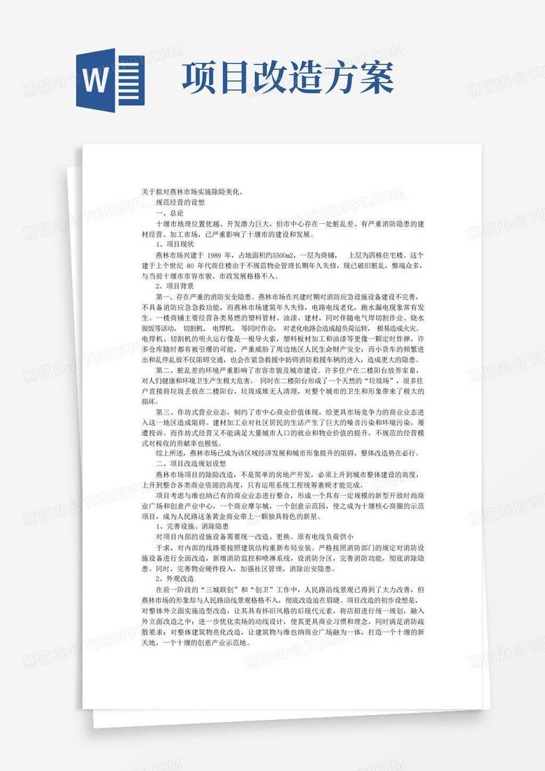 项目改造计划书